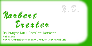 norbert drexler business card